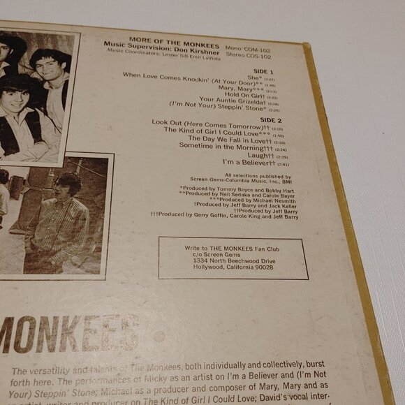 VINTAGE More of The Monkees Vinyl Record - Picture 3 of 5